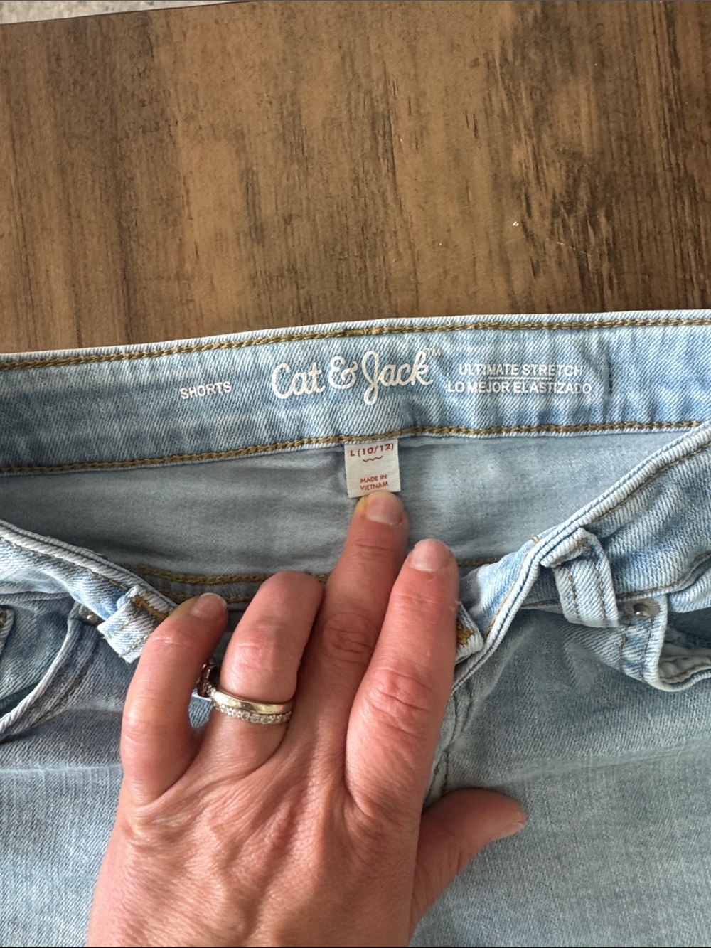 Girls denim shorts set of 3 size 10/12 - Picture 3 of 5